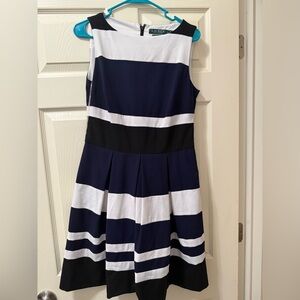 Ralph Lauren womens Dress in Navy and White Stripes